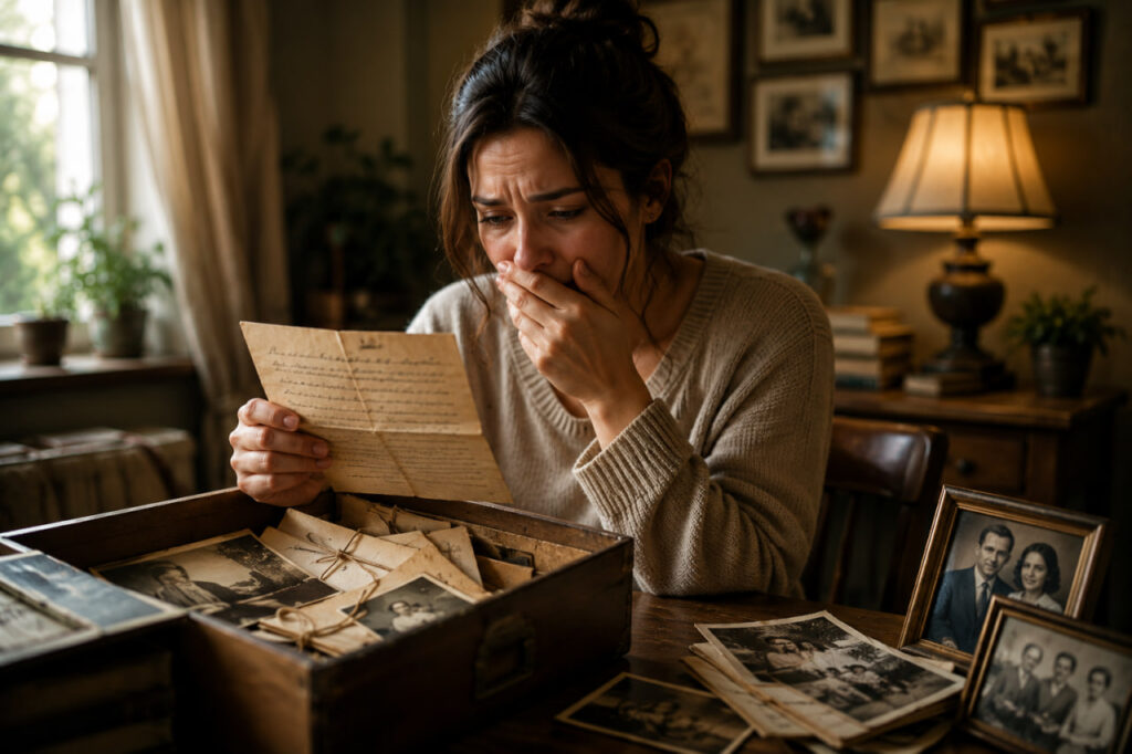Family secret letter hidden inside an old box